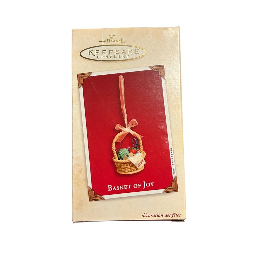 Hallmark Keepsake Ornament Basket Of Joy 2003 Handcrafted & Metal